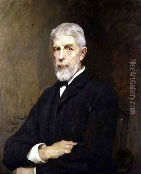 Portrait of Sir Henry Trueman Wood Secretary and Vice President of the Society Oil Painting - Sir Hubert von Herkomer