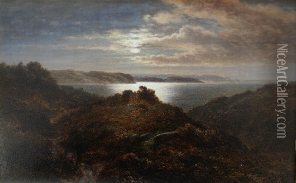The Coast Near Saundersfoot, Carmarthen Bay Oil Painting - Arthur Gilbert