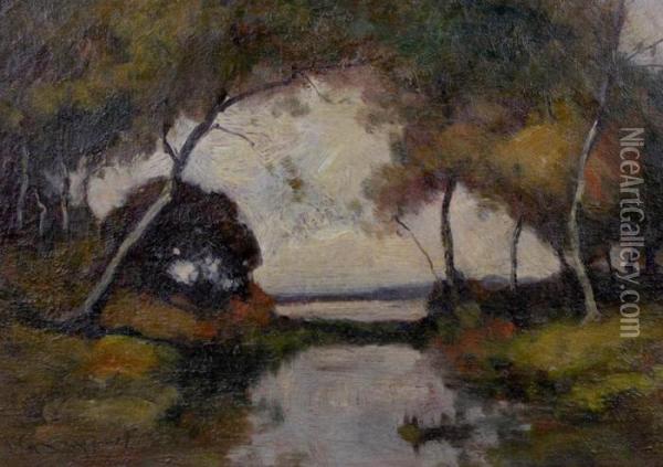 Autumn - Rock Creek Park Oil Painting - Max Weyl