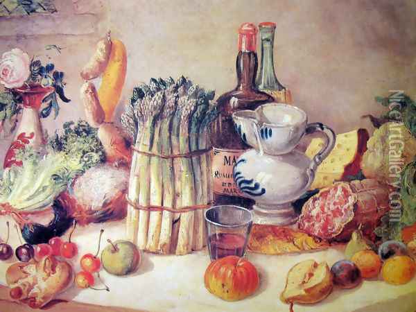 Still life Oil Painting - Giovanni Segantini