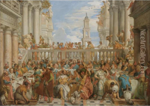 The Marriage At Cana Oil Painting - Paolo Veronese (Caliari)
