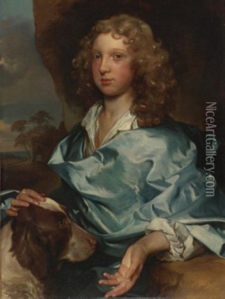 Portrait Of A Young Gentleman Of The Ashley-cooper Family Oil Painting - Gerard van Soest