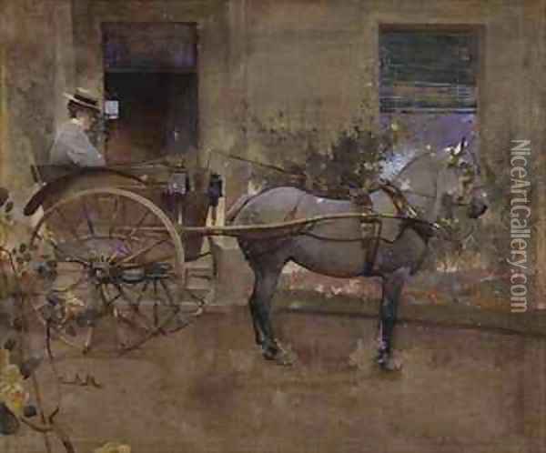 The Governess Cart Oil Painting - Joseph Crawhall