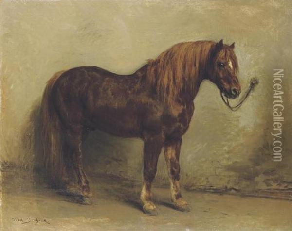 Tethered Pony Oil Painting - Rosa Bonheur