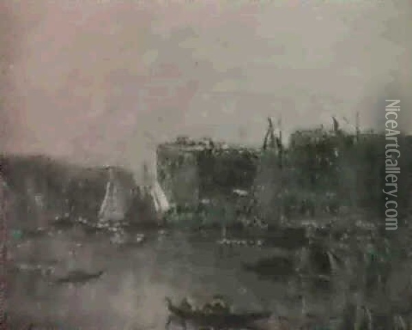 Venedig Oil Painting - Edouard-Jacques Dufeu