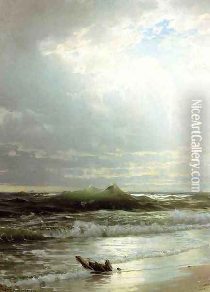 On the Shore I Oil Painting - William Trost Richards