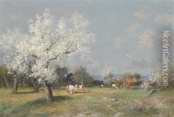 Fruhlingswiese Oil Painting - Adolf Kaufmann