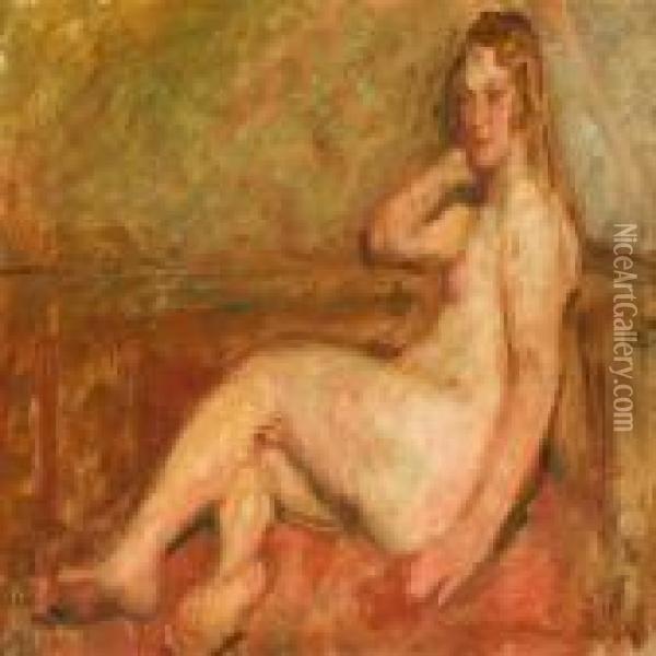 A Nude Female Oil Painting - Julius Paulsen