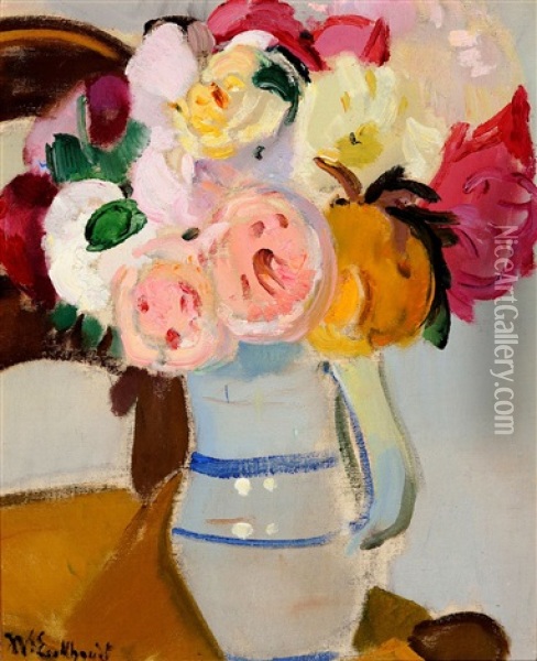 Bouquet De Fleurs Oil Painting - Jean Van Den Eeckhoudt