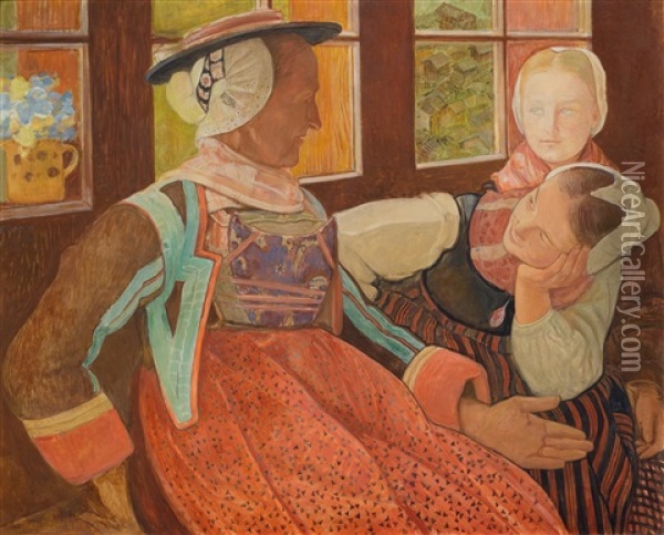 La Groucha, Les Hauderes Oil Painting - Ernest Bieler