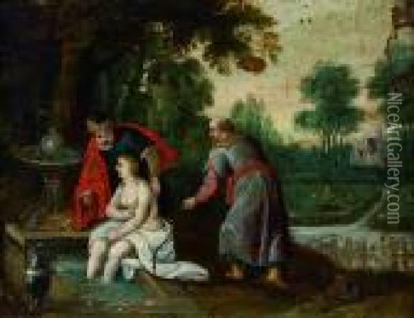 Suzanne Et Les Vieillards Oil Painting - Peter Paul Rubens