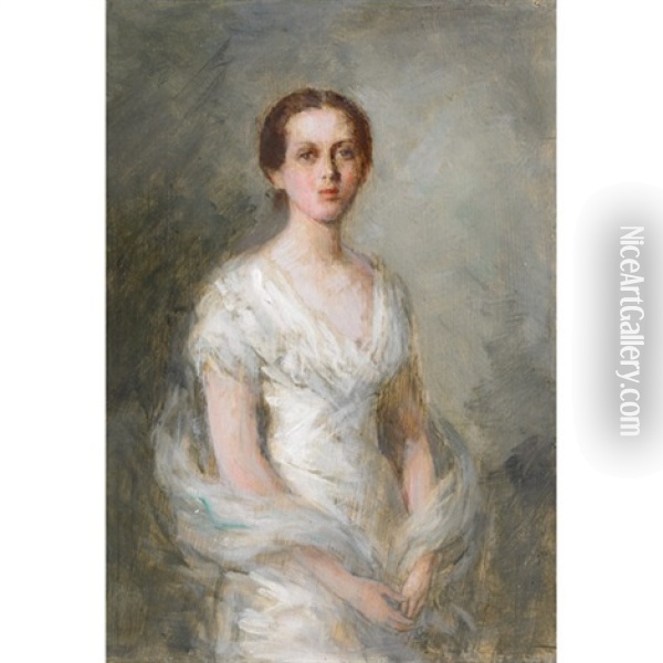 Portrait Of Miss Sutherland Oil Painting - Robert Harris