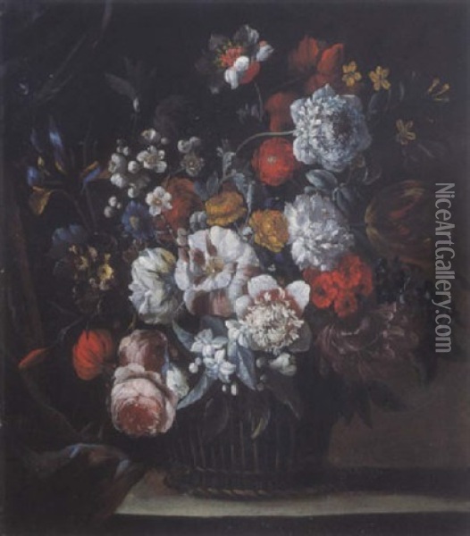 Bodegon Con Flores Oil Painting - Antoine Monnoyer