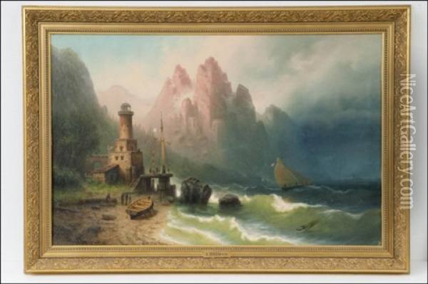 Myrskyavia Vesia - Stormiga Vatten Oil Painting - Albert Bredow