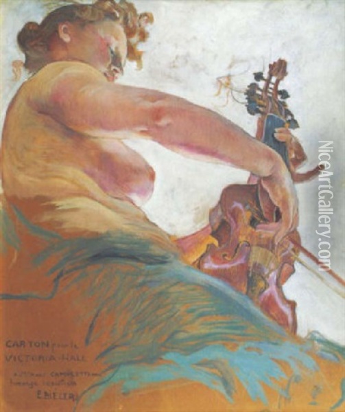 Hommage A La Musique Oil Painting - Ernest Bieler