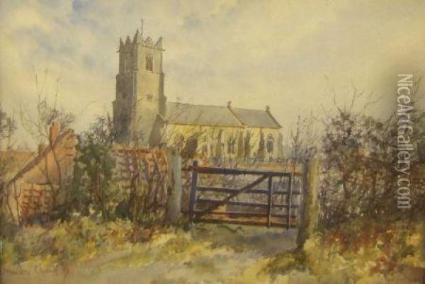 Ormesby Church Oil Painting - Stephen John Batchelder
