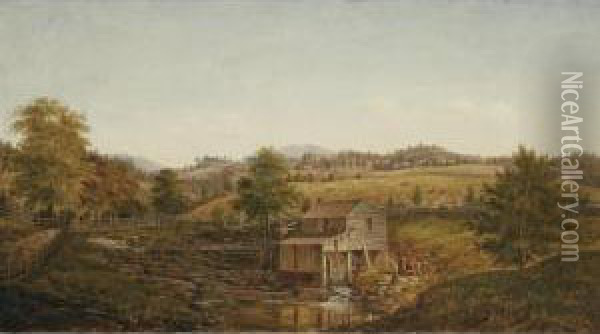 Old Mill Oil Painting - Henry Chapman Ford