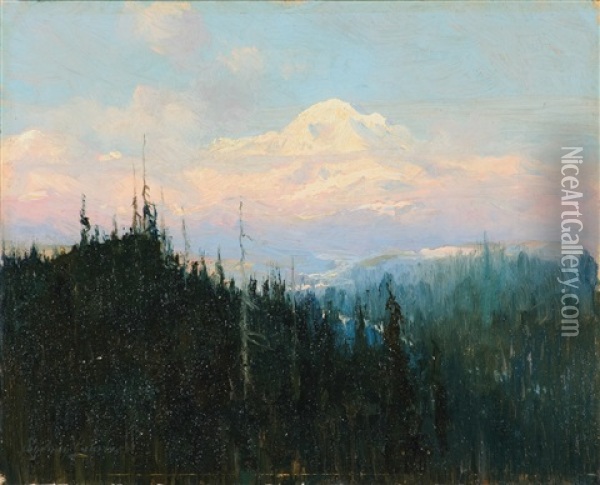 Mt. Mckinley Sunrise Oil Painting - Sydney Mortimer Laurence