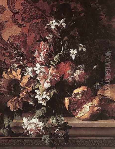 Flowers (2) Oil Painting - Jean-Baptiste Monnoyer