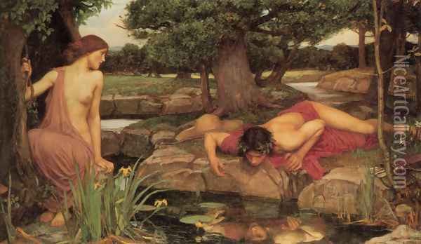 Echo and Narcissus 1903 Oil Painting - John William Waterhouse