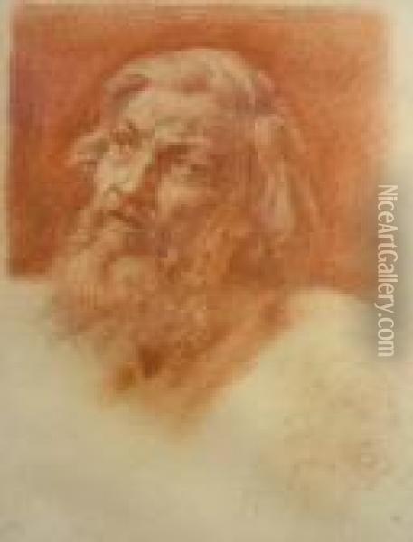Study Of The Head Of A Man Oil Painting - Sir Edward John Poynter