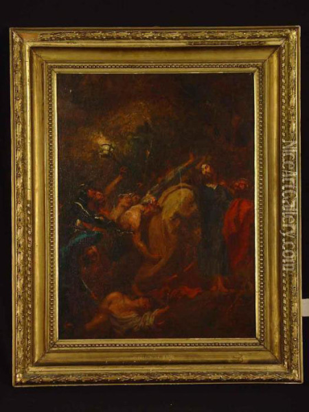 Christi Festnahme In Getsemaneh Oil Painting - Eugene Delacroix