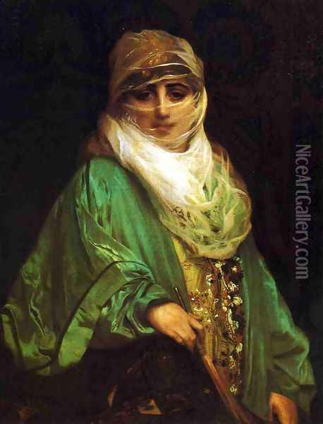 Femme De Constantinople Oil Painting - Jean-Leon Gerome