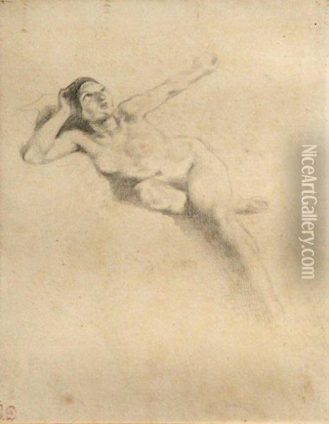 Etude De Jeune Femme Oil Painting - Eugene Delacroix