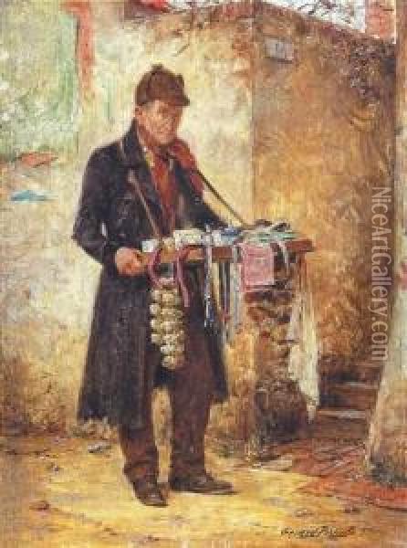 The Itinerant Vendor - De Leurder Oil Painting - Gerard Portielje