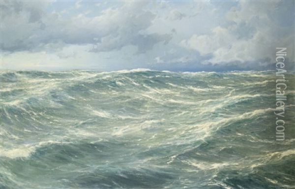 Sturm In Der Nordsee Oil Painting - Carl Wilhelm Hugo Schnars-Alquist