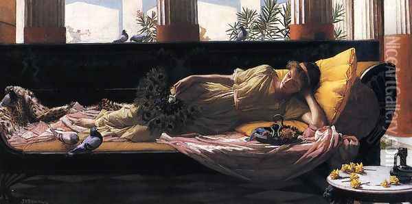 Dolce Far Niente 1880 Oil Painting - John William Waterhouse