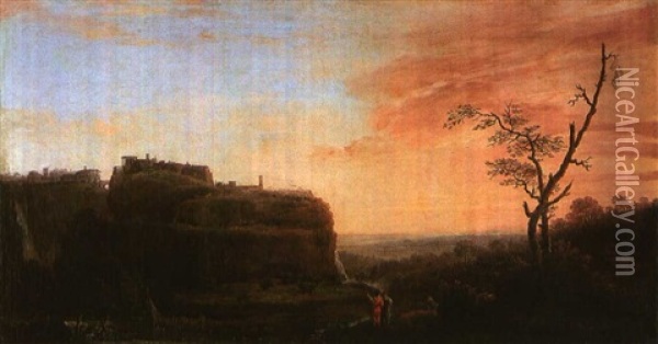 Landscape In Italy Oil Painting - Washington Allston