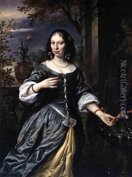 Portrait of Margaretha Tulp 1655 Oil Painting - Govert Teunisz. Flinck