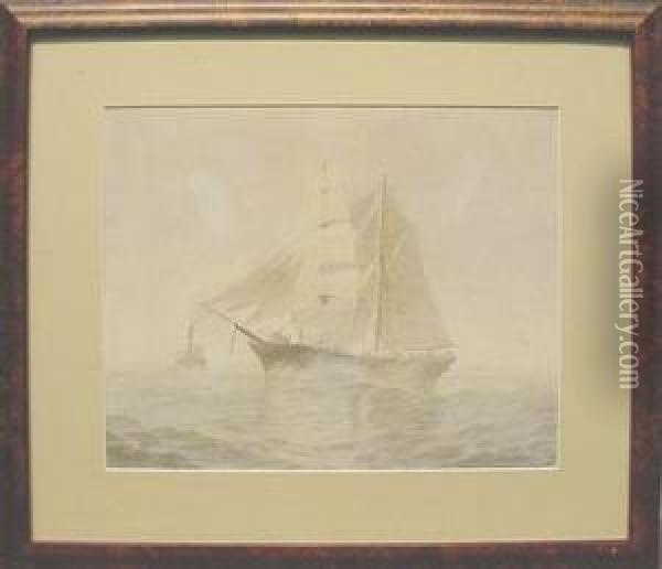 At Full Sail Oil Painting - Frederick Schiller Cozzens