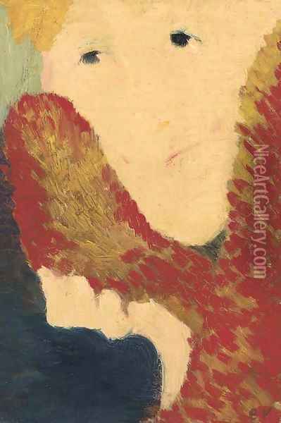 Femme au col de fourrure Oil Painting - Jean-Edouard Vuillard
