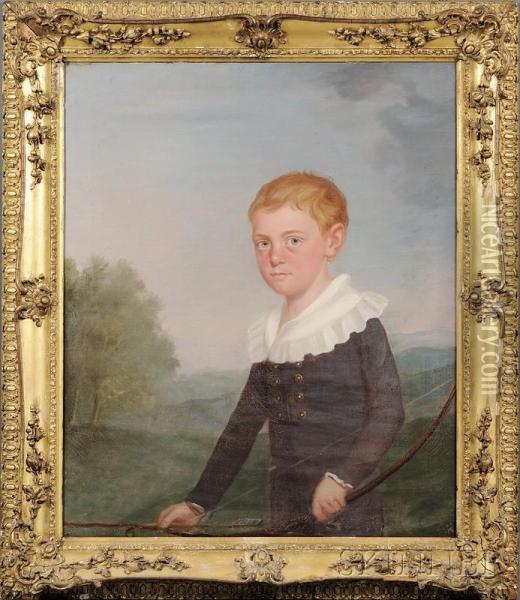 Portrait Of Joseph Archibald Logan, Aged Eight. Oil Painting - Matthew Harris Jouett