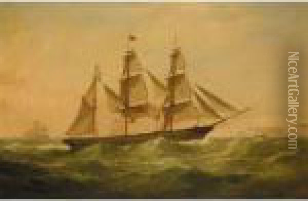 The Iron Barque Merle Inward Bound Off Dover Oil Painting - Samuel Walters