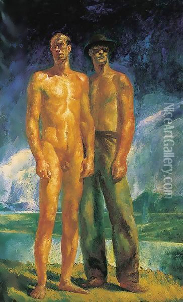 At the Peak 1925 Oil Painting - Istvan Desi-Huber