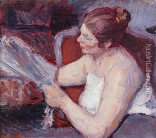 Woman Reading Oil Painting - Roderic O'Conor