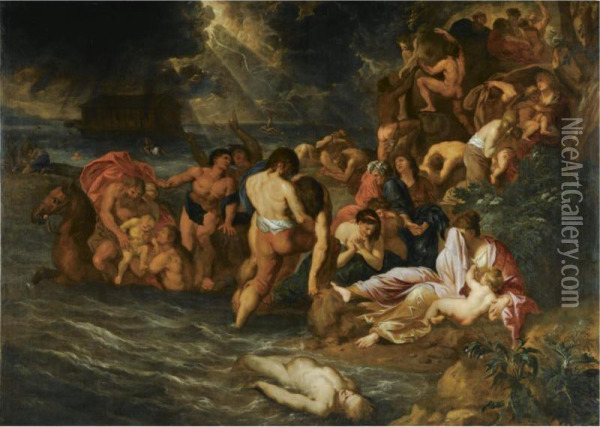 The Flood Oil Painting - Ignatius De Roore