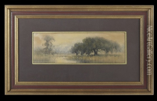 Live Oak Landscape Oil Painting - Alexander John Drysdale
