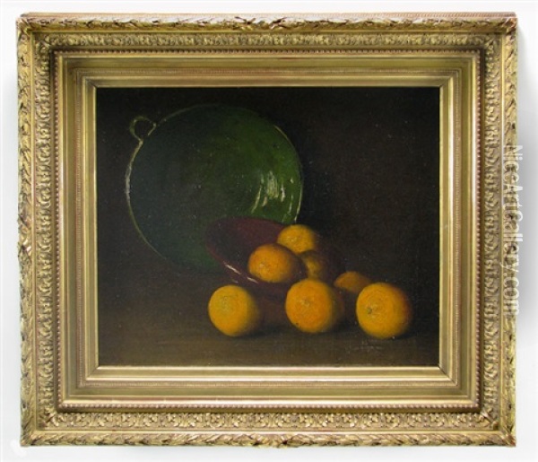 Still-life With Oranges Oil Painting - Gerard L. Steenks