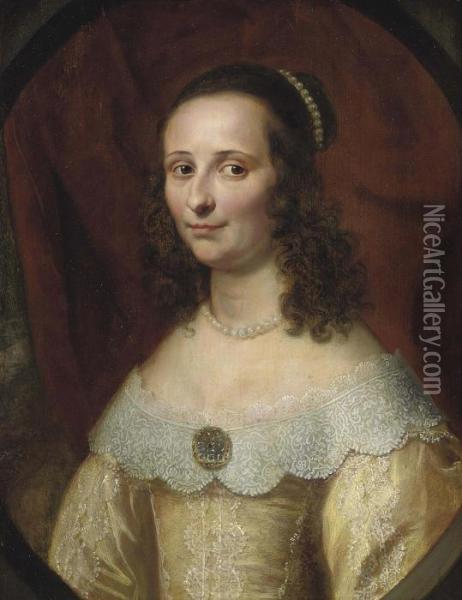 Portrait Of A Lady Oil Painting - Gerrit Van Honthorst