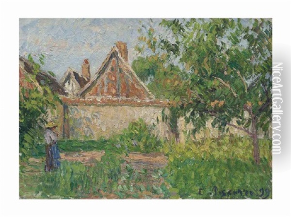 Coin Du Jardin A Eragny Oil Painting - Camille Pissarro