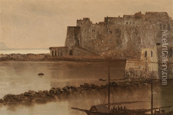 Castel Nuovo, Naples, Italy Oil Painting - Albert Bierstadt