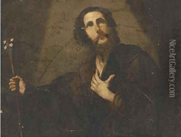 Saint Joseph and his flowering rod Oil Painting - Jusepe de Ribera