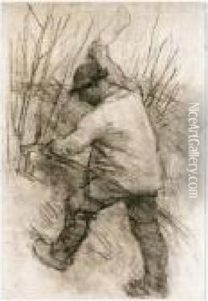 The Hedger, Cookham Dean Oil Painting - George Clausen