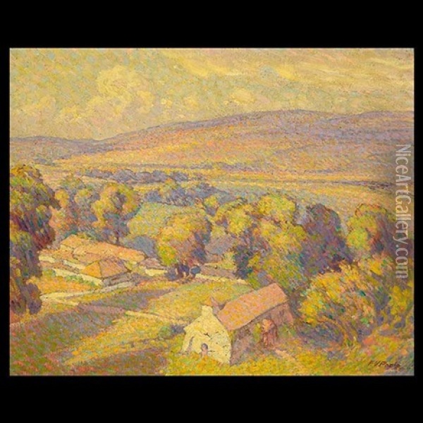 View From The Hill Oil Painting - Frederic Victor Poole