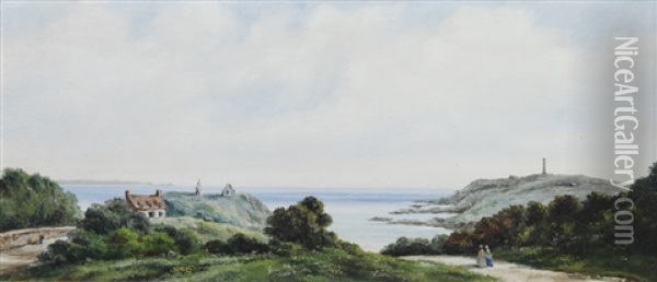 View Of Sark Oil Painting - Sarah Louise Kilpack
