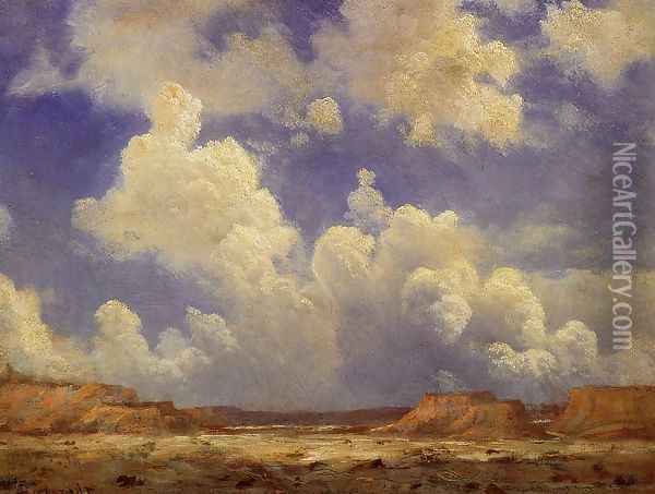 Western Landscape II Oil Painting - Albert Bierstadt
